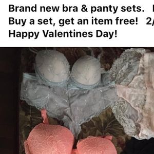 Bra&panty sets. 2/14 buy a set receive a panty.